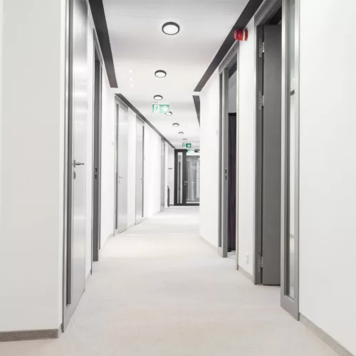 LED fürdőszobai mennyezeti lámpa, felületre szerelhető, 18W, 1710lm, 4000K, 120°, fekete, IP65, Nairos Kobi