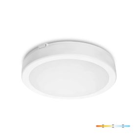   LED fürdőszobai mennyezeti lámpa, felületre szerelhető, 24W, 2520lm, 4000K, 120°, fehér, IP65, Nairos Kobi