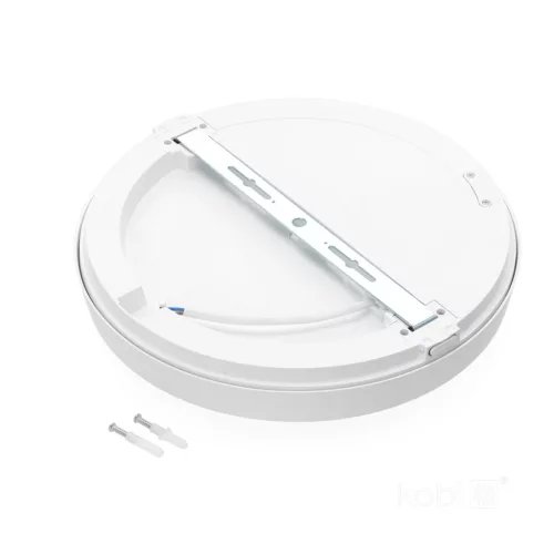 LED fürdőszobai mennyezeti lámpa, felületre szerelhető, 24W, 2520lm, 4000K, 120°, fehér, IP65, Nairos Kobi