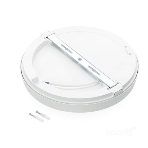 LED fürdőszobai mennyezeti lámpa, felületre szerelhető, 24W, 2520lm, 4000K, 120°, fehér, IP65, Nairos Kobi