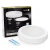 LED fürdőszobai mennyezeti lámpa, felületre szerelhető, 12W, 1260lm, 4000K, 120°, mozgás- és alkonyérzékelővel, fehér, IP65, Nairos Kobi