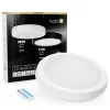 LED fürdőszobai mennyezeti lámpa, 18W, 1890lm, 4000K, 120°, mozgás- és alkonyérzékelővel, fehér, IP65, Nairos Kobi