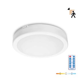   LED fürdőszobai mennyezeti lámpa, 18W, 1890lm, 4000K, 120°, mozgás- és alkonyérzékelővel, fehér, IP65, Nairos Kobi