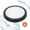 LED fürdőszobai mennyezeti lámpa, 18W, 1710lm, 4000K, 120°, mozgás- és alkonyérzékelővel, fekete, IP65, Nairos Kobi
