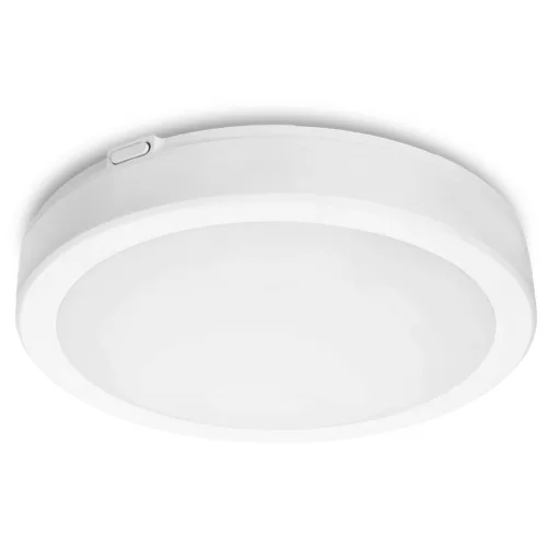 LED fürdőszobai mennyezeti lámpa, felületre szerelhető, 24W, 2520lm, 4000K, 120°, mozgás- és alkonyérzékelővel, fehér, IP65, Nairos Kobi
