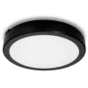 LED fürdőszobai mennyezeti lámpa, felületre szerelhető, 24W, 2280lm, 4000K, 120°, mozgás- és alkonyérzékelővel, fekete, IP65, Nairos Kobi