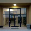 LED fürdőszobai mennyezeti lámpa, felületre szerelhető, 24W, 2280lm, 4000K, 120°, mozgás- és alkonyérzékelővel, fekete, IP65, Nairos Kobi