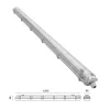 Lámpa szett: Hermetikus ipari lámpatest 1x120cm + LED fénycső T8 18W 4000K semleges IP65 Kobi