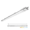 Lámpakészlet: Hermetikus ipari lámpatest G2 + 2x LED fénycső T8 18W 120cm 4000K Semleges IP65 Kobi