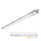 Lámpakészlet: Hermetikus ipari lámpatest G2 + 2x LED fénycső T8 18W 120cm 4000K Semleges IP65 Kobi