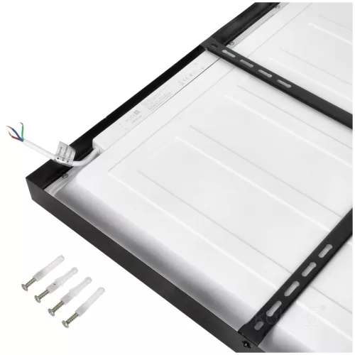 Felületre szerelhető LED panel 36W 3960lm 4000K 120° Semleges fekete doboz 60x60cm Brisbane Kobi