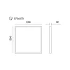 Felületre szerelhető LED panel 40W 4400lm 4000K 120° Semleges fehér doboz 60x60cm Capri Pro Kobi