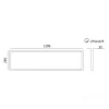 Felületre szerelhető LED panel 40W 5200lm 120° CCT fehér 30x120cm Capri Pro Kobi