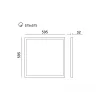 Felületre szerelhető LED panel 40W 4000lm 4000K 120° Semleges fehér doboz 60x60cm Davro Kobi