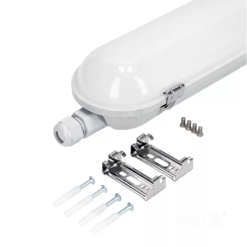 Hermetikus LED lámpatest 80W 12000lm 4000K Semleges IP65 IK08 Szürke Nexforce Kobi