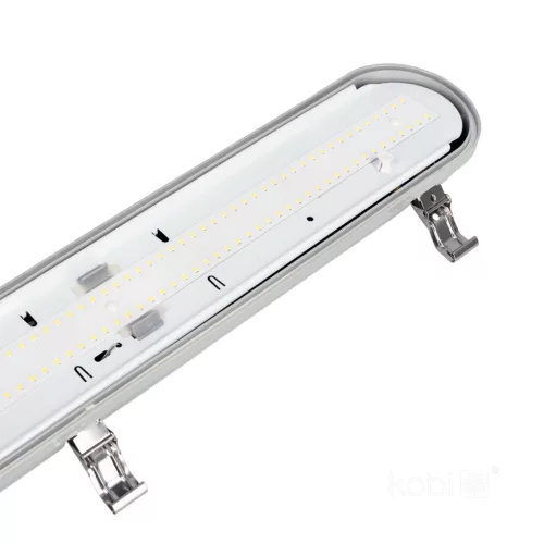Hermetikus LED lámpatest 80W 12000lm 4000K Semleges IP65 IK08 Szürke Nexforce Kobi