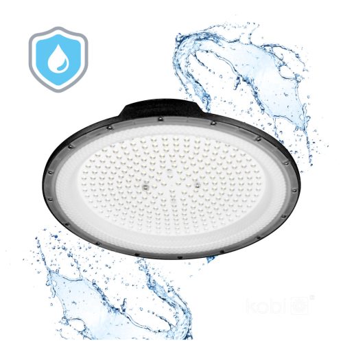 Ipari LED magas öböllámpa 200W 24000lm 4000K semleges fekete IP65 IK10 Graza Kobi