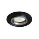 Süllyesztett halogén spotlámpa, kerek, GU10, fekete, Kobi