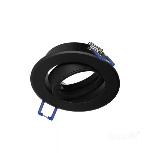 Süllyesztett halogén spotlámpa GU10 fekete kerek Kobi