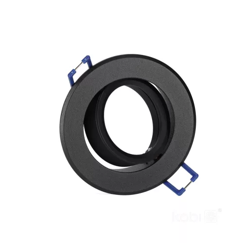 Süllyesztett halogén spotlámpa GU10 fekete kerek Kobi