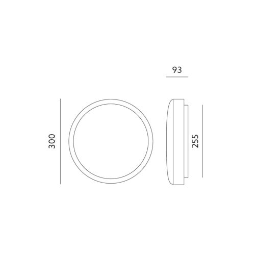 LED fürdőszobai mennyezeti lámpa, felületre szerelhető, 18W, 1800lm, 4000K, semleges, 120° fehér, IP66, IK10, Defender Kobi