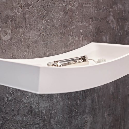 RX7S fehér íves Kobi gipszkarton fali lámpa, felületre szerelhető