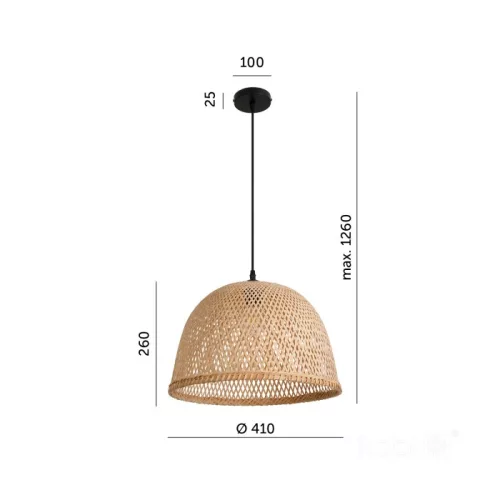 Bosu Kobi Natural Boho Függesztett Mennyezeti Lámpa E27