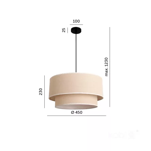Dekoratív Függőlámpa Bambusz E27 Boho Floven Kerek Kobi