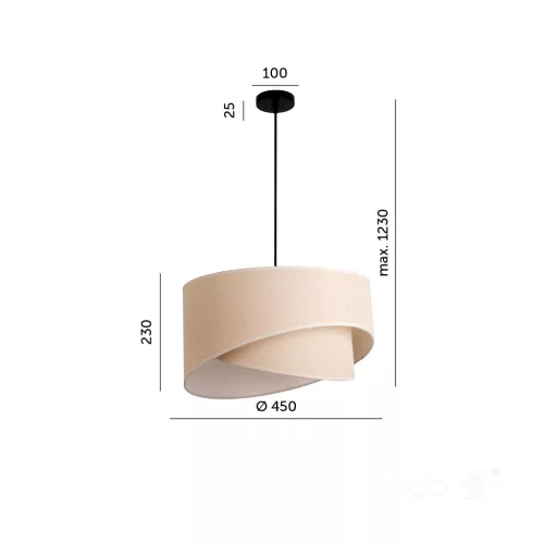Dekoratív Függőlámpa Bambusz E27 Boho Floxen Ferde Kobi