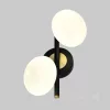 Fali lámpa, felületre szerelhető, 2 db G9, fekete-arany, Elipse Elegance Kobi
