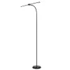 LED állólámpa 14W 800lm 3000-6500K CCT fényerő-szabályozható dupla karos állítható fekete TEILO Kobi