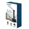 LED éjjeli/asztali lámpa 5W 150lm 3000-6500K CCT kijelzővel állítható fényerő-szabályozható USB fekete NOBLITE KOBI