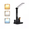 LED éjjeli/asztali lámpa 5W 150lm 3000-6500K CCT kijelzővel állítható fényerő-szabályozható USB fekete NOBLITE KOBI