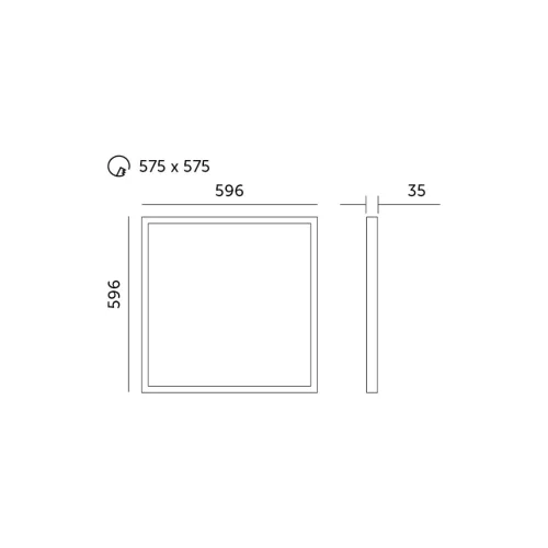 Felületre szerelhető LED panel 40W 6000lm 4000K 120° Semleges fehér doboz 60x60cm Orio Kobi