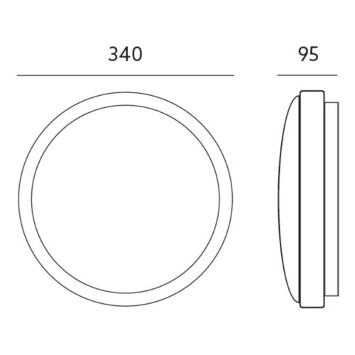 Mennyezeti LED lámpatest Mennyezeti Fali lámpa ROMERO 2xE27 IP20 Fekete KOBI