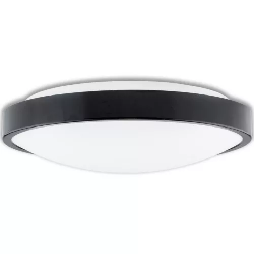 LED felületre szerelhető mennyezeti fürdőszobai lámpa 12W 4000K IP44 ZOE Fekete 30cm