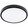 LED Felületre szerelhető fürdőszobai mennyezeti lámpa 24W 4000K IP44 ZOE Fekete 35cm