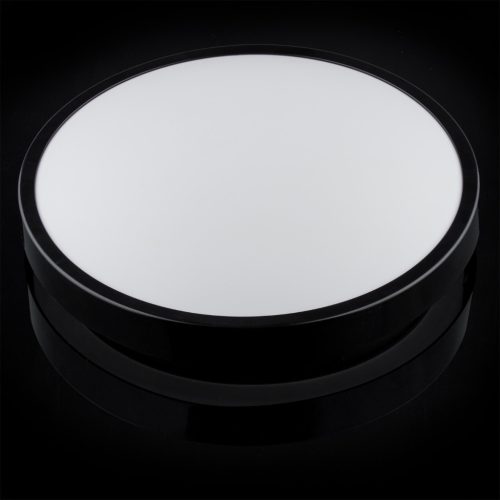 LED felületre szerelhető mennyezeti fürdőszobai lámpa 13W 4000K IP44 mozgásérzékelővel ZOE LX fekete 30cm