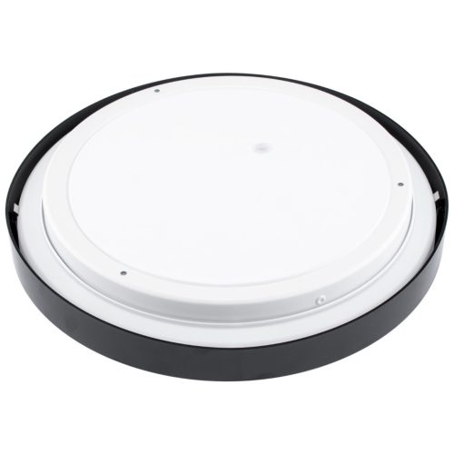 LED felületre szerelhető mennyezeti fürdőszobai lámpa 19W 4000K IP44 mozgásérzékelővel ZOE LX fekete 30cm