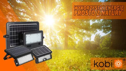 Solar LED reflektor HALOGÉN MHC 5W 4000K 500lm KOBI mozgásérzékelő