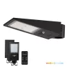 Napelemes LED utcai lámpa, ipari úti lámpatest, 30W, 4800lm CCT, mozgás- és alkonyérzékelővel, IP65, IK07, fekete, Kobi utcai lámpa