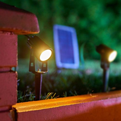 2x LED Napelemes kerti lámpa 1W 4000K IP65 SPIKE