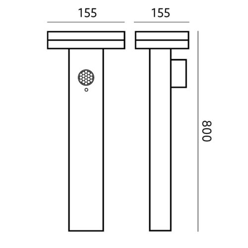 LED napelemes kerti lámpa 5.5W 4000K POST 80cm SOLARIS 3S Kobi