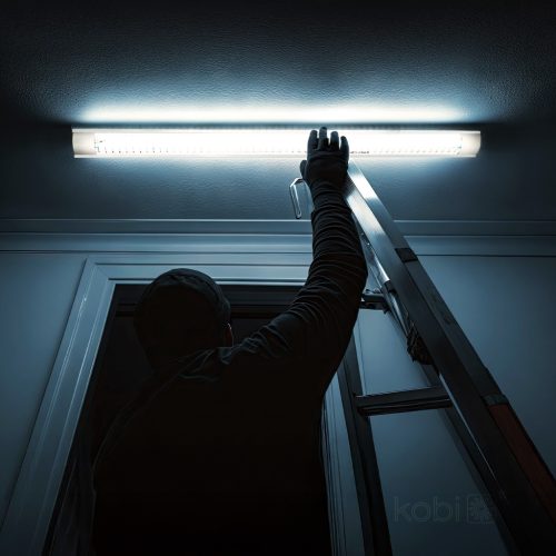 LED Lámpa Lineáris Lámpatest G13 120cm Szürke Zebra Kobi