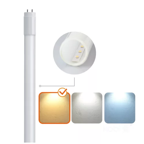 LED fénycső T8 G13 18W 2800lm 3000K Meleg 120cm Prémium Kobi