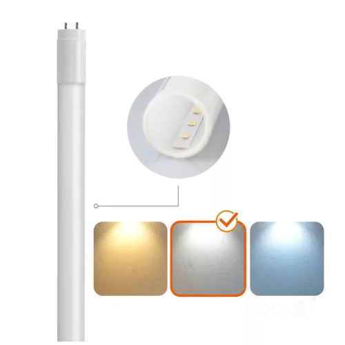 LED fénycső T8 G13 18W 2160lm 4000K Semleges 120cm Prémium Kobi