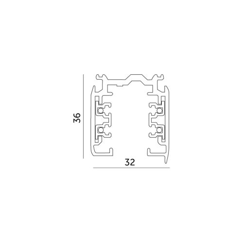 3 áramkörös világítósín 1 m fehér Kobi