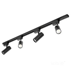   Nextrack Go Kobi 1 fázisú sínlámpa + 4x GU10 reflektor 1m, fekete