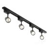 Nextrack Go Kobi 1 fázisú sínlámpa + 4x GU10 reflektor 1m, fekete