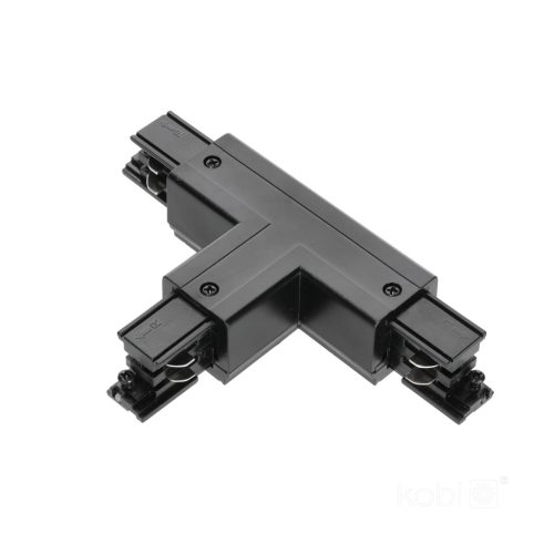 Kobi 3 áramkörös T-sín csatlakozó, külső, fekete